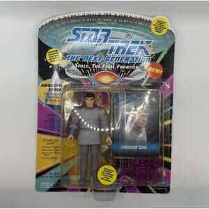 Playmates 1993 Star Trek The Next Generation w Skybox Card AMBASSADOR SPOCK